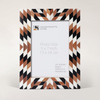 Black White Aztec Geometric Wood Resin Picture Frame 4x6 5x7