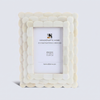 Ivory White Scallop Bone Inlay Frame 4x4 4x6 5x7 Decor