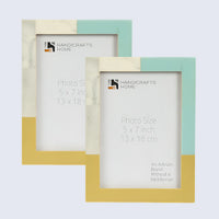 Picture Frame Mondrian Driftwood Collection Wood & Resin Inlay Multicolor– 3 Sizes (Pack of 2)