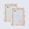 Picture Frame Mother of Pearl Collection Mother of Pearl White Pack of 2- 3 Sizes