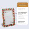 Picture Frame Mosaic Chevron Collection Resin Inlay Green Red 3 Sizes