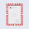 Picture Frame Mosaic Chevron Collection Resin Inlay Red White 3 Sizes