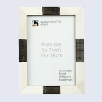 Picture Frame Sea Siren Teles Collection Bone & Horn Inlay White Black – 2 Sizes