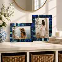 Blue Bone Inlay Picture Frame Set of 2 | Vintage Collection |  4x6 5x7 8x10
