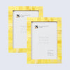 Picture Frame Classic Pattern Collection Bone Inlay Yellow Pack of 2 – 3 sizes