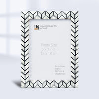 Picture Frame Artic Horizon Collection Bone Inlay & Resin Black & White – 3 sizes