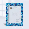 Picture Frame Arctic Ice Pattern Collection Resin inlay Blue & White – 4x6, 5x7 & 8x10