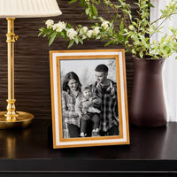 Picture Frame Avant Amber Collection Resin Inlay Orange & White – 4x6, 5x7 & 8x10"