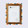 Picture Frame Fairground Circus Collection wood , bone inlay  Multi-Color – 4x6 & 5x7"