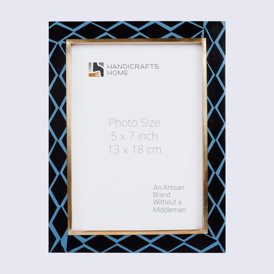 Picture Frame Halo Mamba Collection Resin Inlay & Brass Multi-Color – 4x6, 5x7 & 8x10
