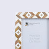 Picture Frame Marquet Array Collection Wood Resin Inlay Brown white Pack of 2  in 8 Sizes