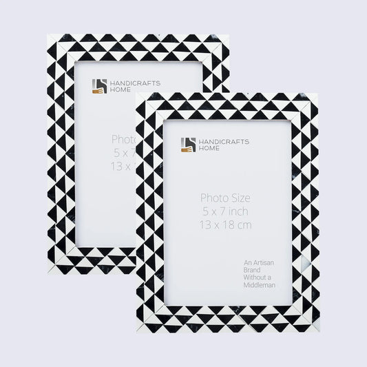 Picture Frame Marquet Prism Pattern Collection Resin Inlay Multi Color Pack of 2 in 8 Sizes