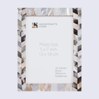 Picture Frames Pearlescent Barley Collection Mother of Pearl White 3 Sizes