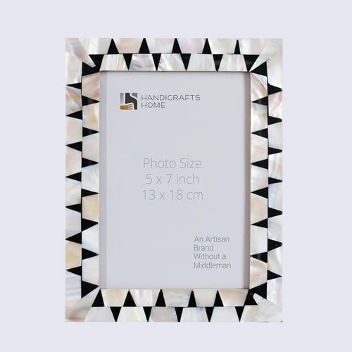 Picture Frames Pearlescent Flash Collection Mother of Pearl Resin White 3 Sizes
