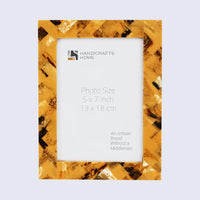 Picture Frames Pearlescent Honey Collection Resin Inlay Yellow Black 3 Sizes
