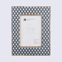 Rhythm Diamond Picture Frame Blue Resin Inlay 4x6 5x7 8x10