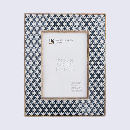 Rhythm Diamond Picture Frame Blue Resin Inlay 4x6 5x7 8x10
