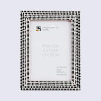 Rhythm Particle Picture Frame B&W Resin Inlay 4x6 5x7 8x10