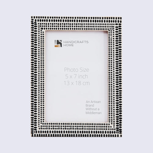 Rhythm Particle Picture Frame B&W Resin Inlay 4x6 5x7 8x10