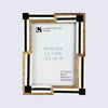 Picture Frames Silhouette Sequenced Collection Resin Inlay Wood Brown White 4x6 5x7"