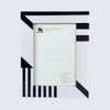 Silhouette Shaped Black & White Resin Picture Frames 4x6 5x7