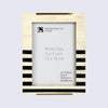 Picture Frames West Coast Naples Collection Bone Resin Inlay Brass Black White 4x6 5x7