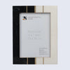 Black White Resin Brass Inlay Picture Frame Tabletop 4x6 5x7