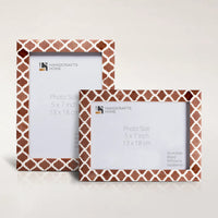 Casablanca Mocha Resin Inlay Picture Frame Set 2