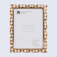 Poster Frame Halo Ivory Wood & Resin Inlay Make to Order 8.3X11.7