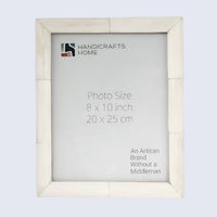 Picture Frame Hand-Carved Collection Bone Inlay White – 3 Sizes