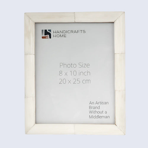 Picture Frame Hand-Carved Collection Bone Inlay White – 3 Sizes