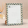 Candy Cane Blueberry Resin Inlay Picture Frame, Blue - White, 3 Sizes (Set of 2)