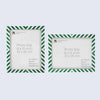 Candy Cane Mint Resin Inlay Picture Frame, Green - White, 3 Sizes (Set of 2)