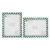 Candy Cane Mint Resin Inlay Picture Frame, Green - White, 3 Sizes (Set of 2)