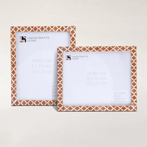 Casablanca Mocha Resin Inlay Picture Frame Set 2
