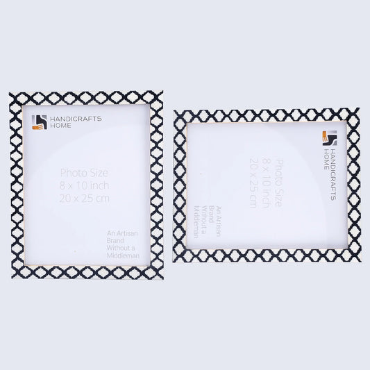 Casablanca Negra Resin Inlay Picture Frame Set 2