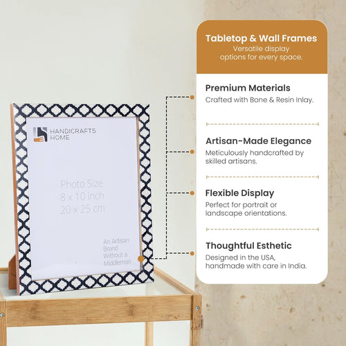 Casablanca Negra Resin Inlay Picture Frame Set 2
