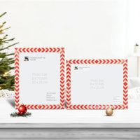 Picture Frame Set of 2 Red White Resin Inlay 4x6 5x7 8x10