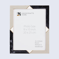 Picture Frame Menton Grey Pattern Collection Brass & Resin Inlay Grey – 3 Sizes (Pack of 2)