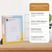 Picture Frame Mondrian Driftwood Collection Wood & Resin Inlay Multicolor– 3 Sizes (Pack of 2)