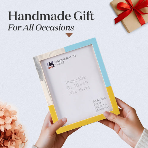 Picture Frame Mondrian Driftwood Collection Wood & Resin Inlay Multicolor– 3 Sizes (Pack of 2)