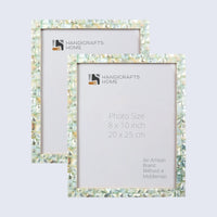 Picture Frame Mother of Pearl Collection Mother of Pearl Green Pack of 2 -3 sizes