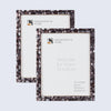 Picture Frame Mother of Pearl Collection Mother of Pearl Dark Grey Pack of 2 -3 sizes