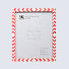 Picture Frame Mosaic Chevron Collection Resin Inlay Red White 3 Sizes