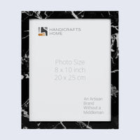 Picture Frame Rare Earth Marble Collection Resin Inlay Black – 3 Sizes