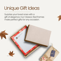 Picture Frame Classic Pattern Collection Bone Inlay Red, Pack of 2, 3 sizes