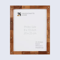 Picture Frame Star Wood Collection Brass & Wood Brown - 3 Sizes