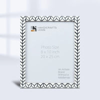 Picture Frame Artic Horizon Collection Bone Inlay & Resin Black & White – 3 sizes
