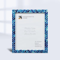 Picture Frame Arctic Ice Pattern Collection Resin inlay Blue & White – 4x6, 5x7 & 8x10