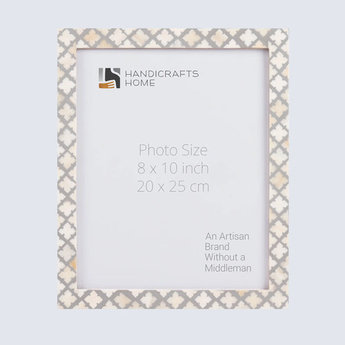 Picture Frame Avant Ashley Collection Bone & Resin Inlay White & Grey – 4x6, 5x7 & 8x10"